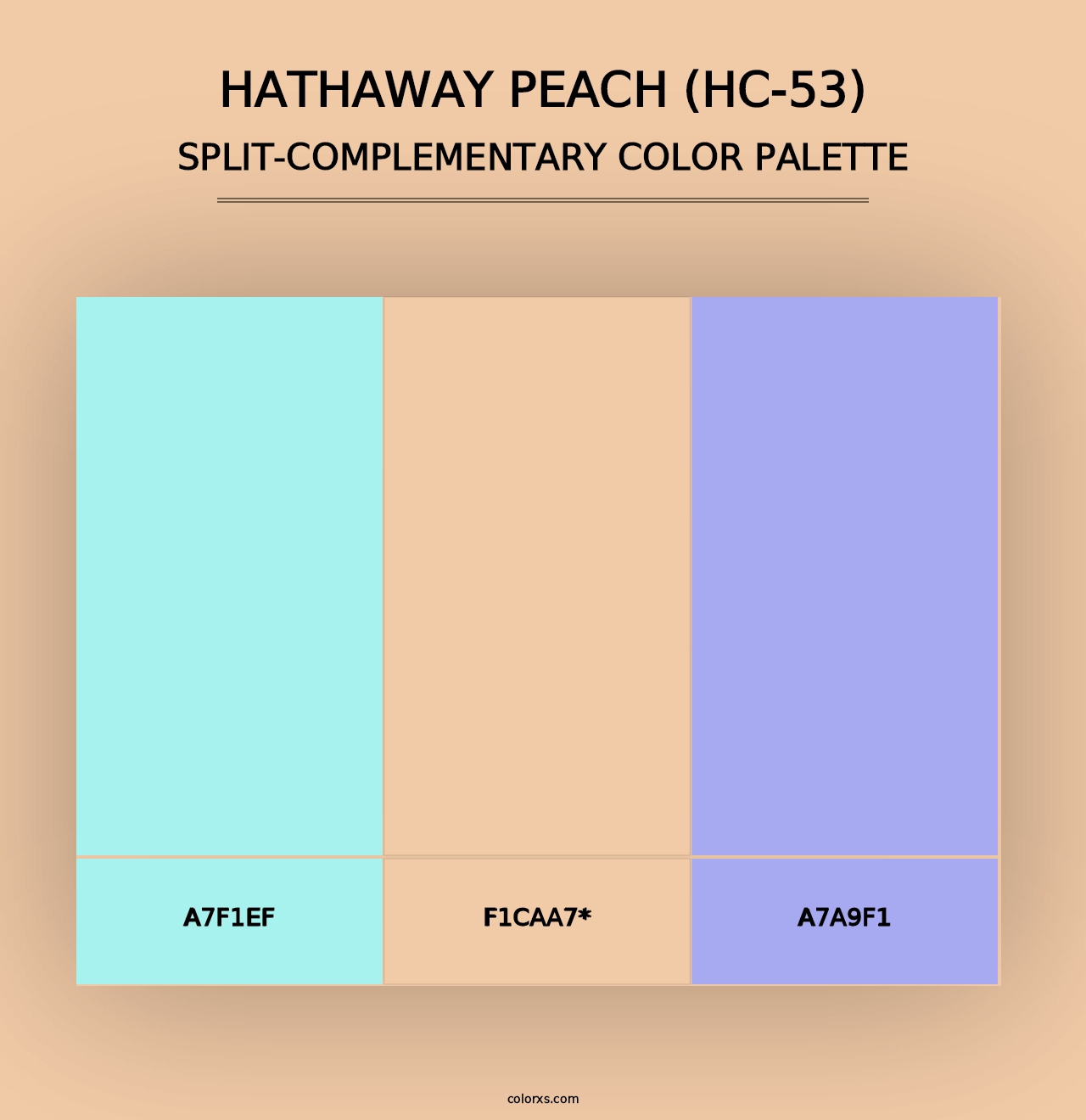 Hathaway Peach (HC-53) - Split-Complementary Color Palette