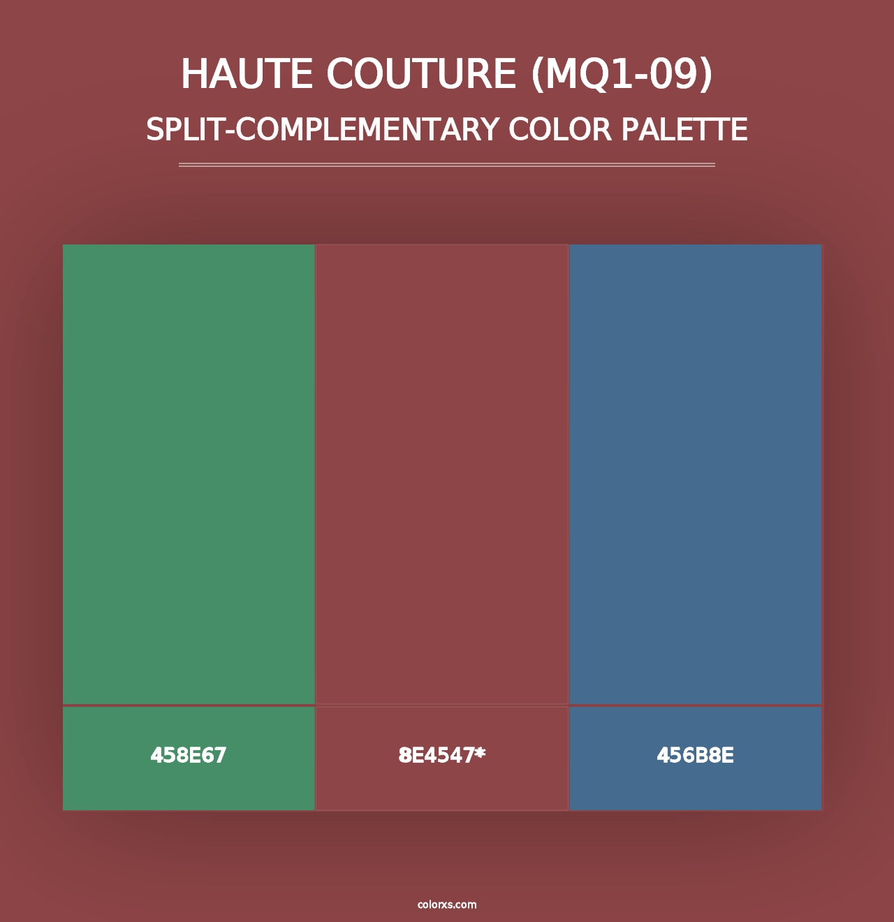 Haute Couture (MQ1-09) - Split-Complementary Color Palette