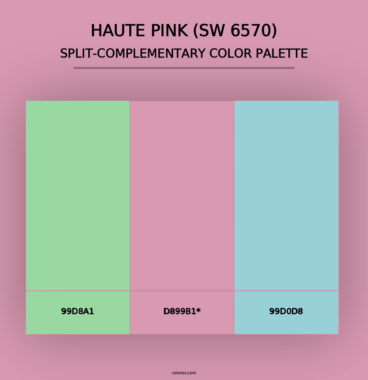 Haute Pink (SW 6570) - Split-Complementary Color Palette