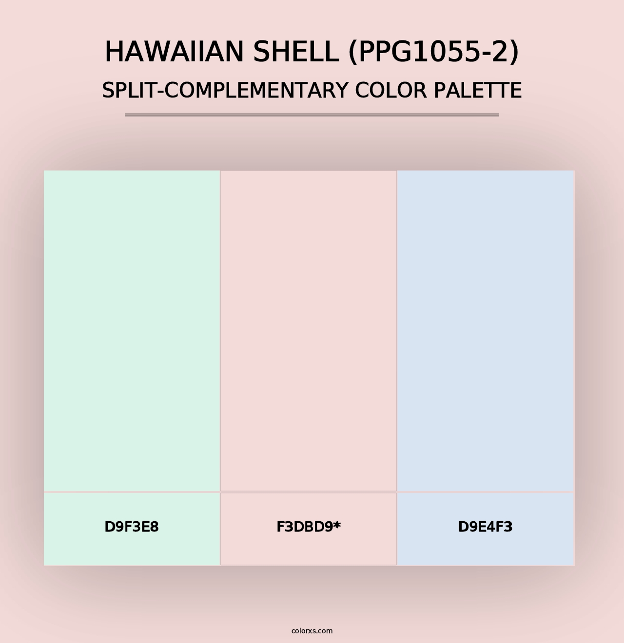 Hawaiian Shell (PPG1055-2) - Split-Complementary Color Palette