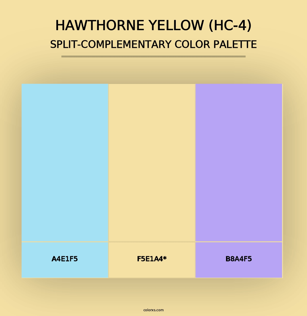 Hawthorne Yellow (HC-4) - Split-Complementary Color Palette