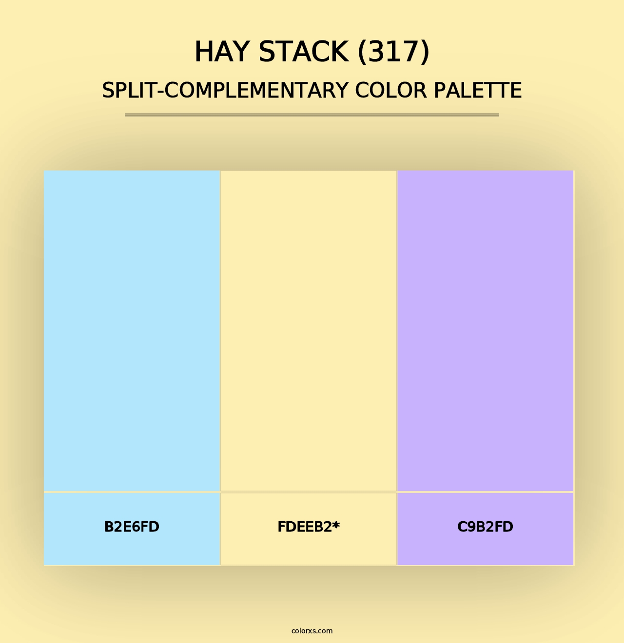 Hay Stack (317) - Split-Complementary Color Palette