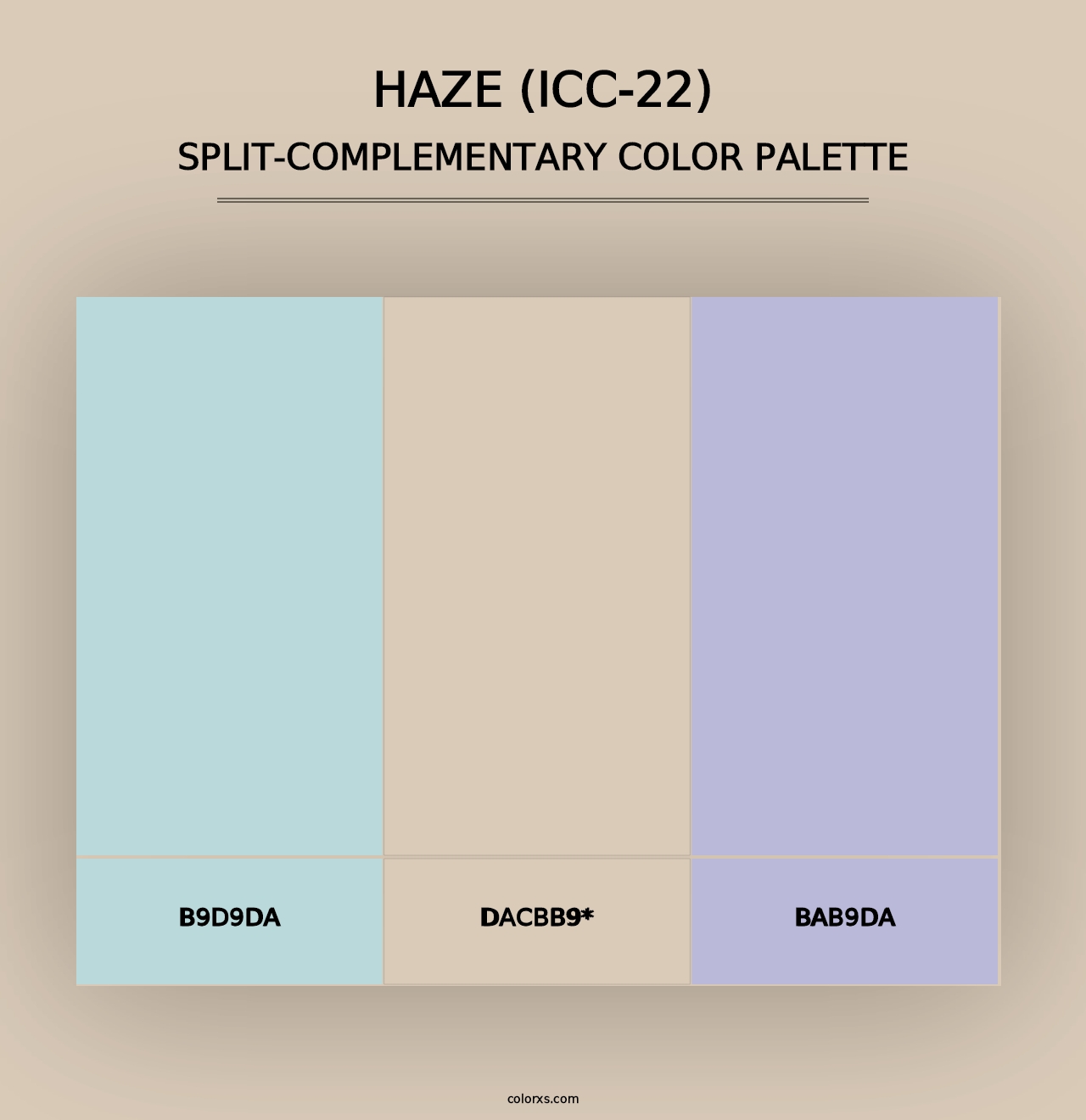 Haze (ICC-22) - Split-Complementary Color Palette