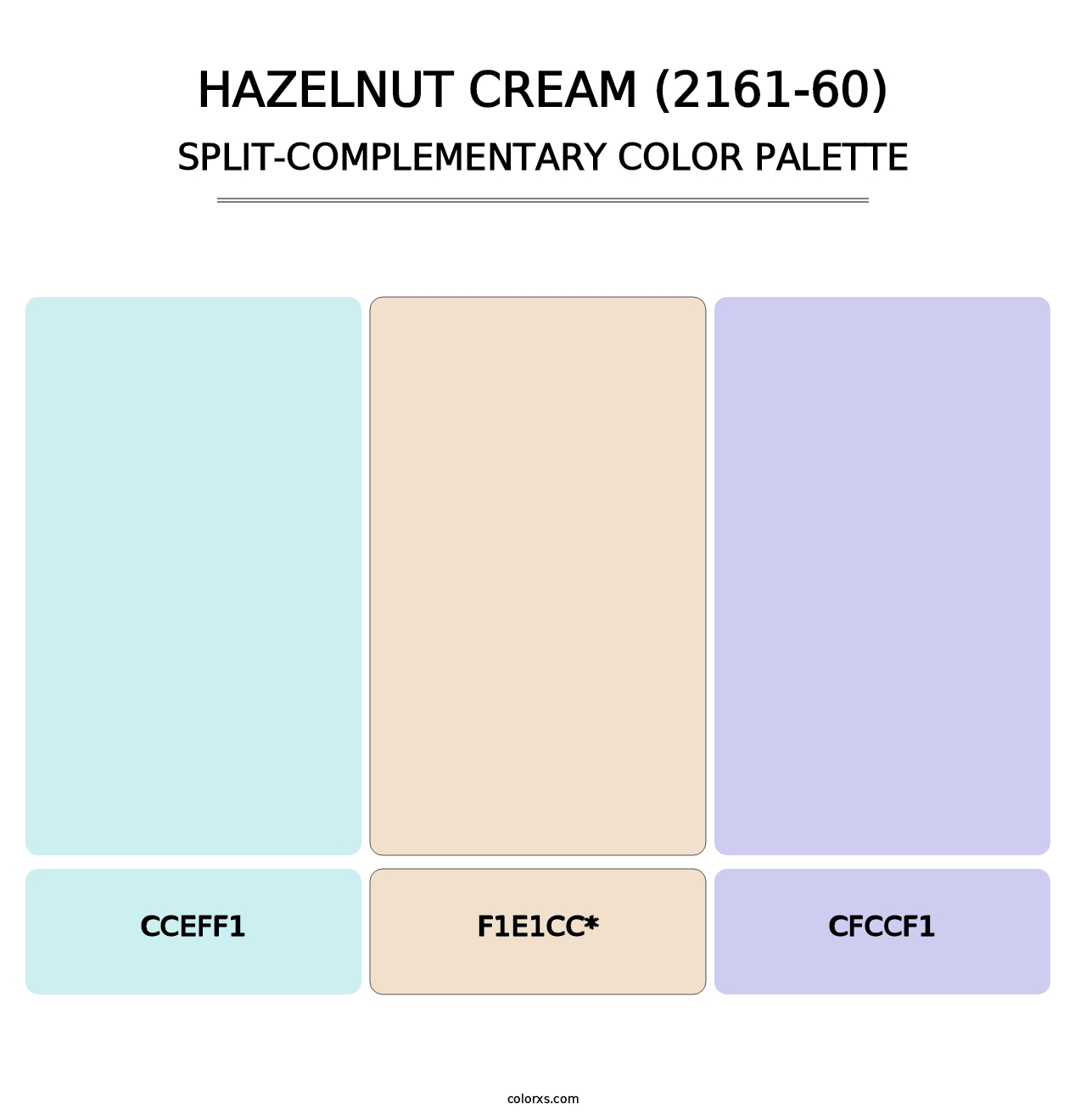 Hazelnut Cream (2161-60) - Split-Complementary Color Palette