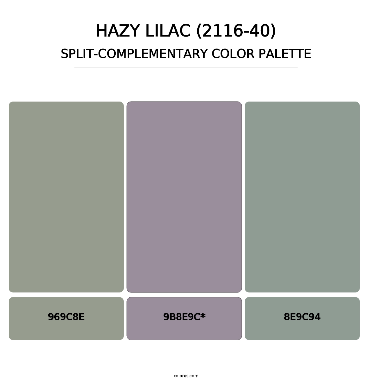 Hazy Lilac (2116-40) - Split-Complementary Color Palette