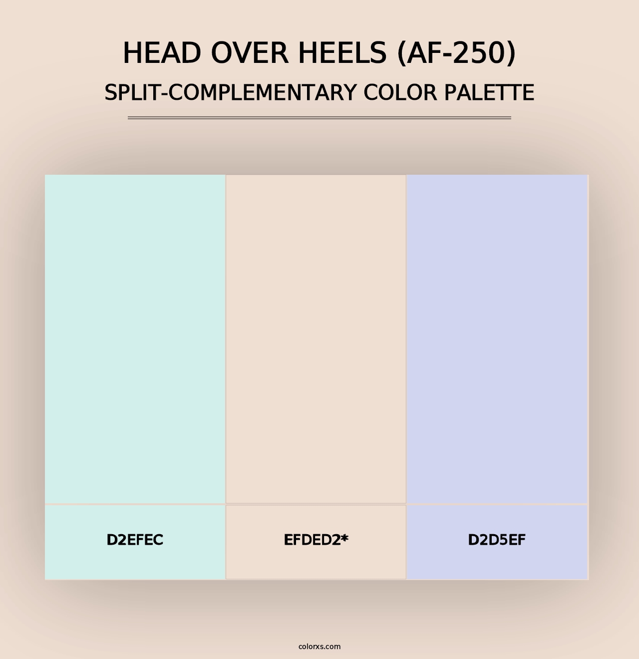 Head Over Heels (AF-250) - Split-Complementary Color Palette