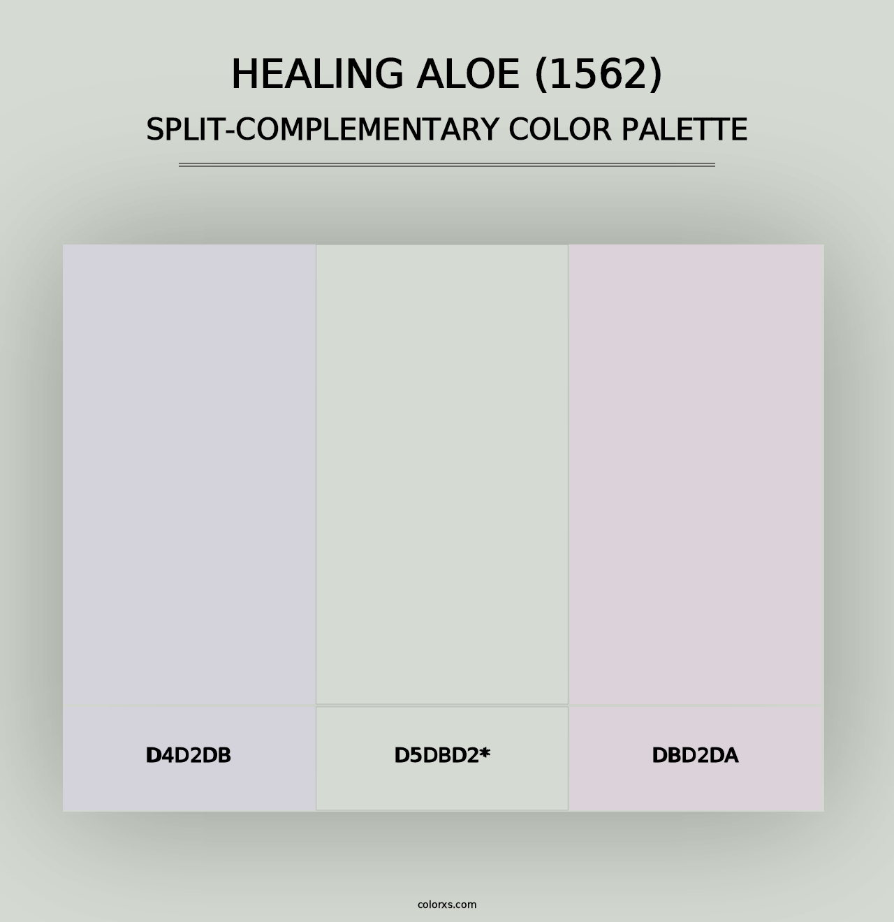 Healing Aloe (1562) - Split-Complementary Color Palette