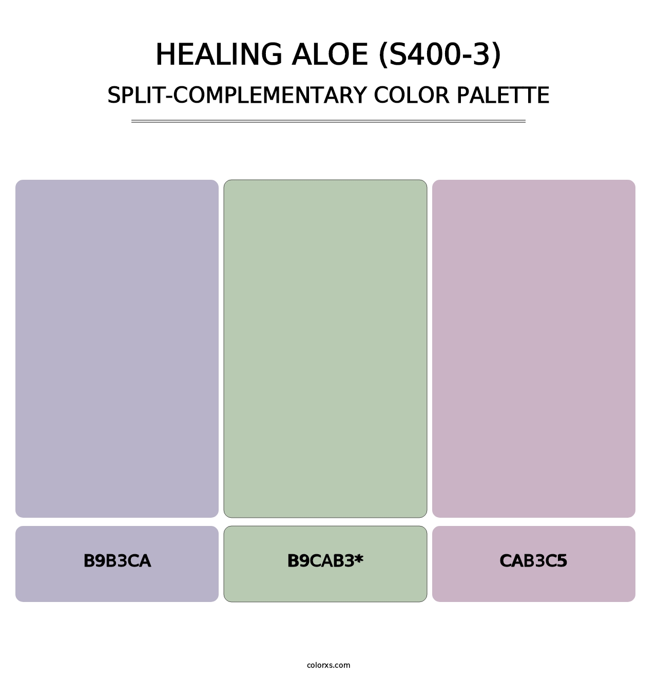 Healing Aloe (S400-3) - Split-Complementary Color Palette