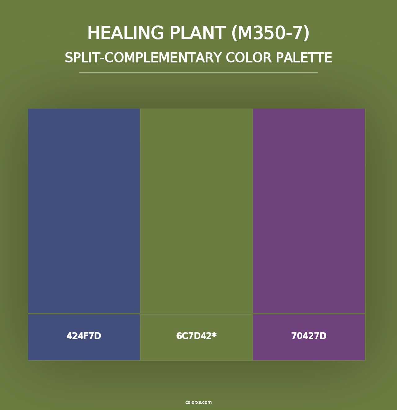 Healing Plant (M350-7) - Split-Complementary Color Palette