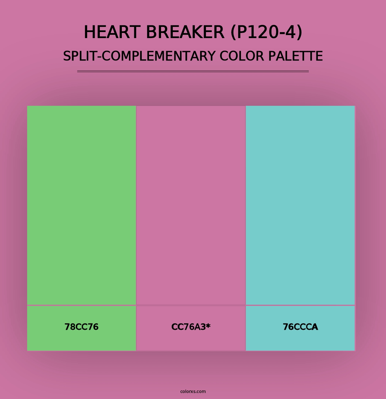 Heart Breaker (P120-4) - Split-Complementary Color Palette