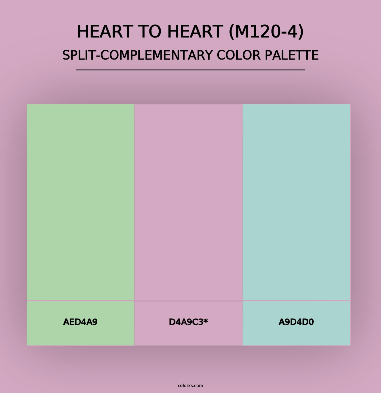 Heart To Heart (M120-4) - Split-Complementary Color Palette