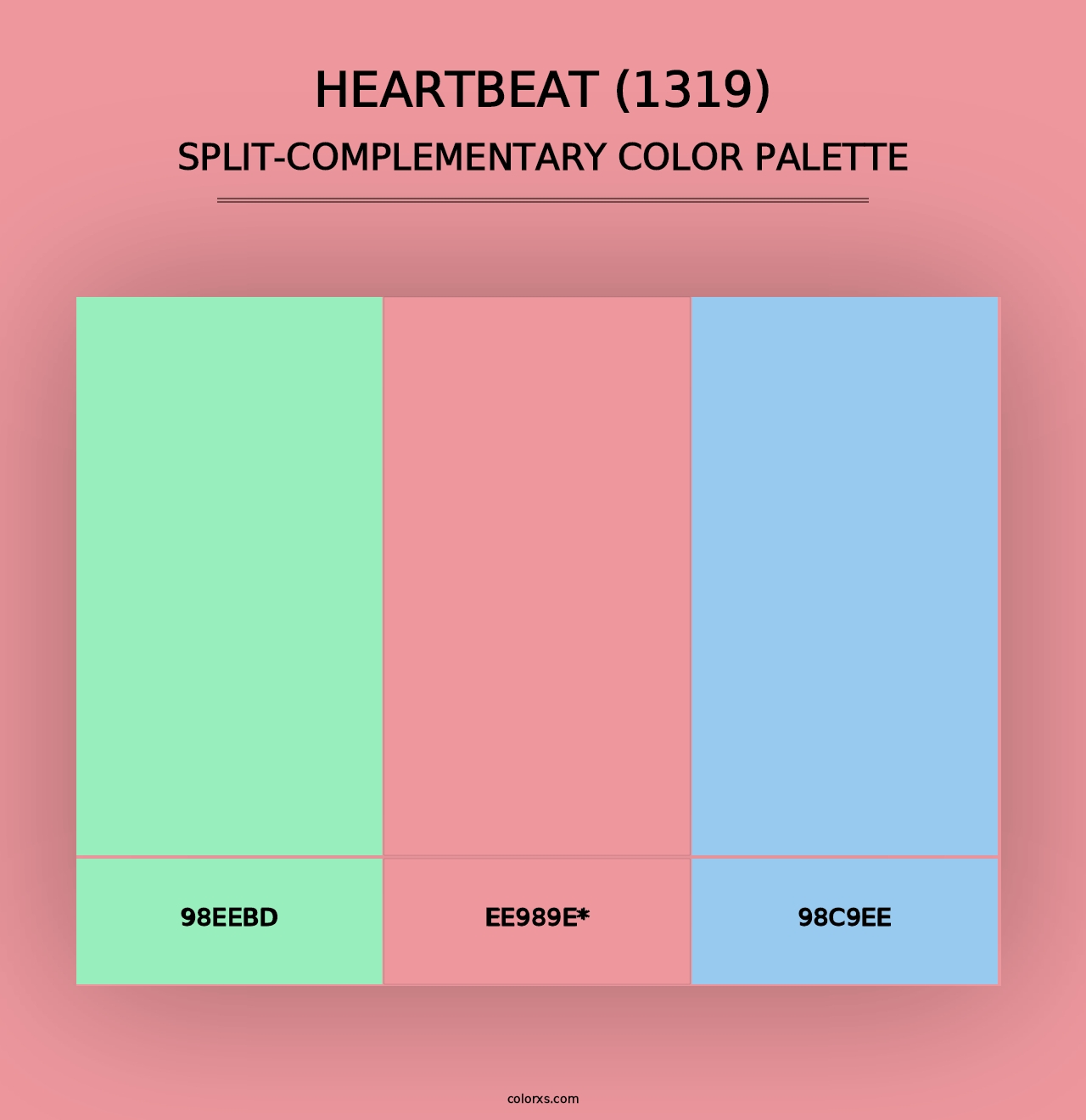 Heartbeat (1319) - Split-Complementary Color Palette