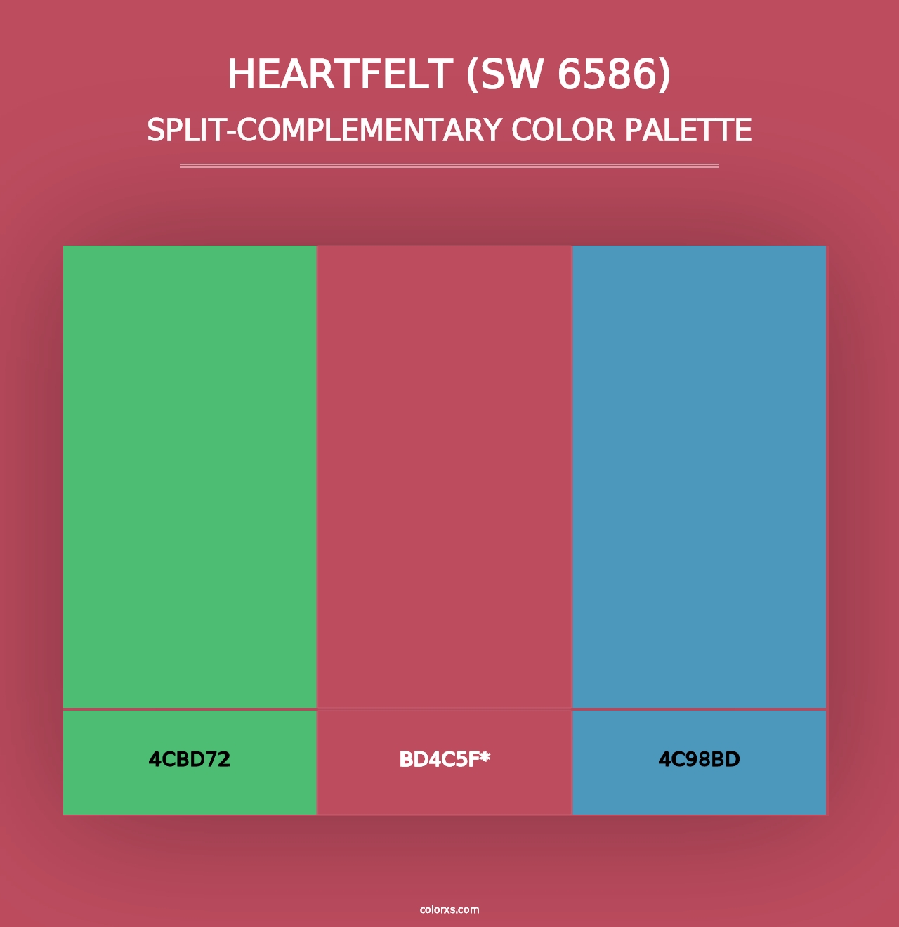 Heartfelt (SW 6586) - Split-Complementary Color Palette