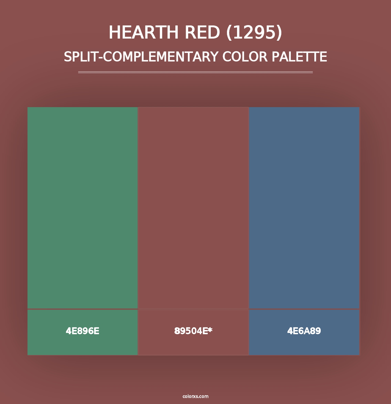 Hearth Red (1295) - Split-Complementary Color Palette