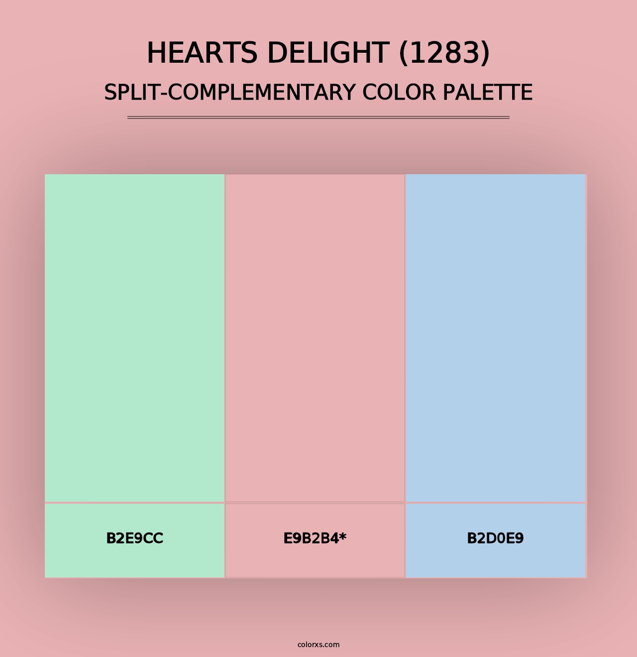 Hearts Delight (1283) - Split-Complementary Color Palette