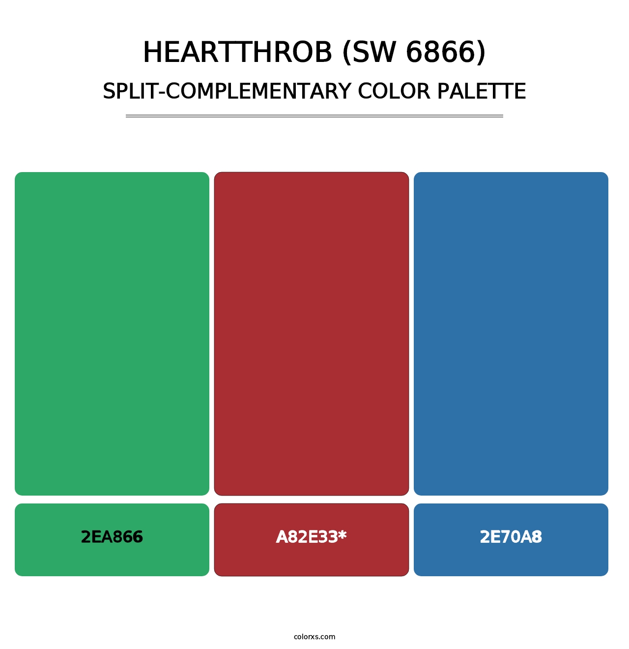 Heartthrob (SW 6866) - Split-Complementary Color Palette