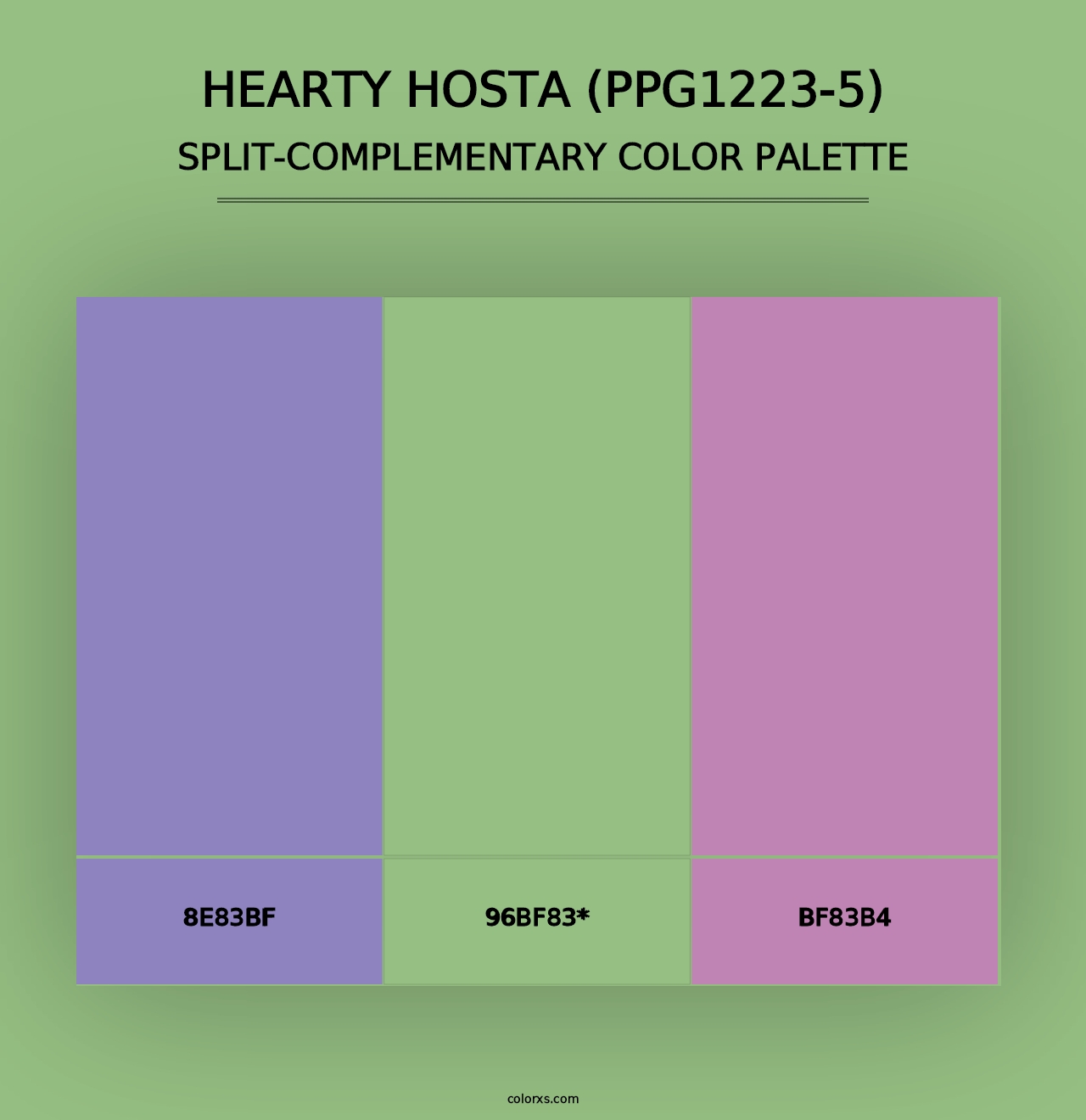 Hearty Hosta (PPG1223-5) - Split-Complementary Color Palette