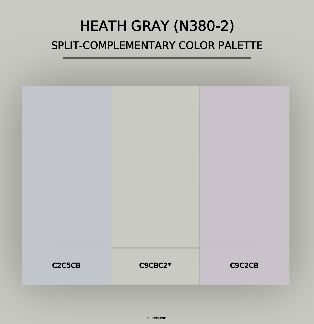 Heath Gray (N380-2) - Split-Complementary Color Palette