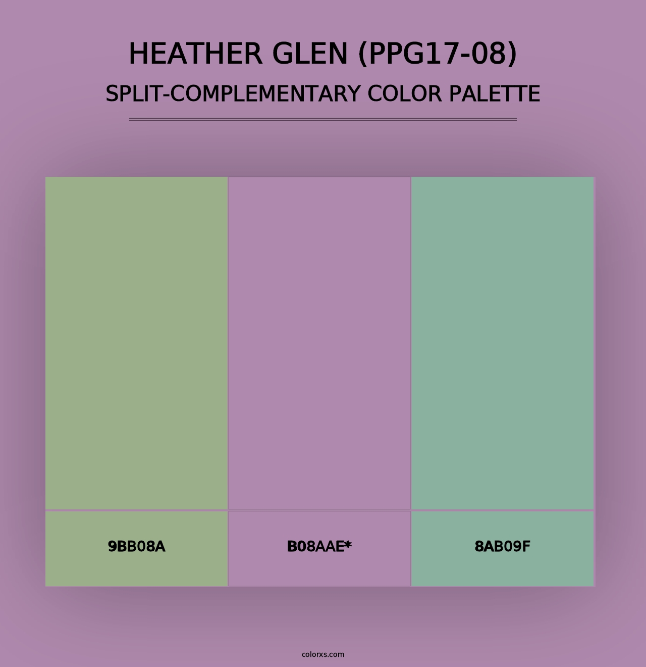 Heather Glen (PPG17-08) - Split-Complementary Color Palette