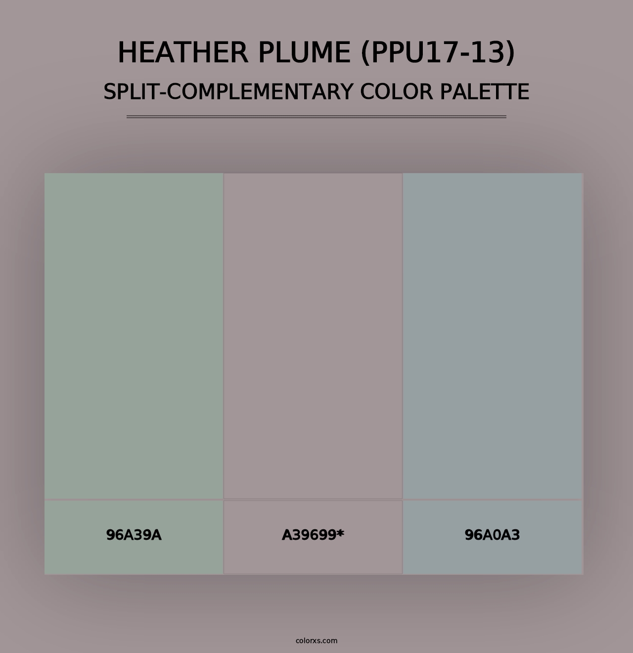 Heather Plume (PPU17-13) - Split-Complementary Color Palette