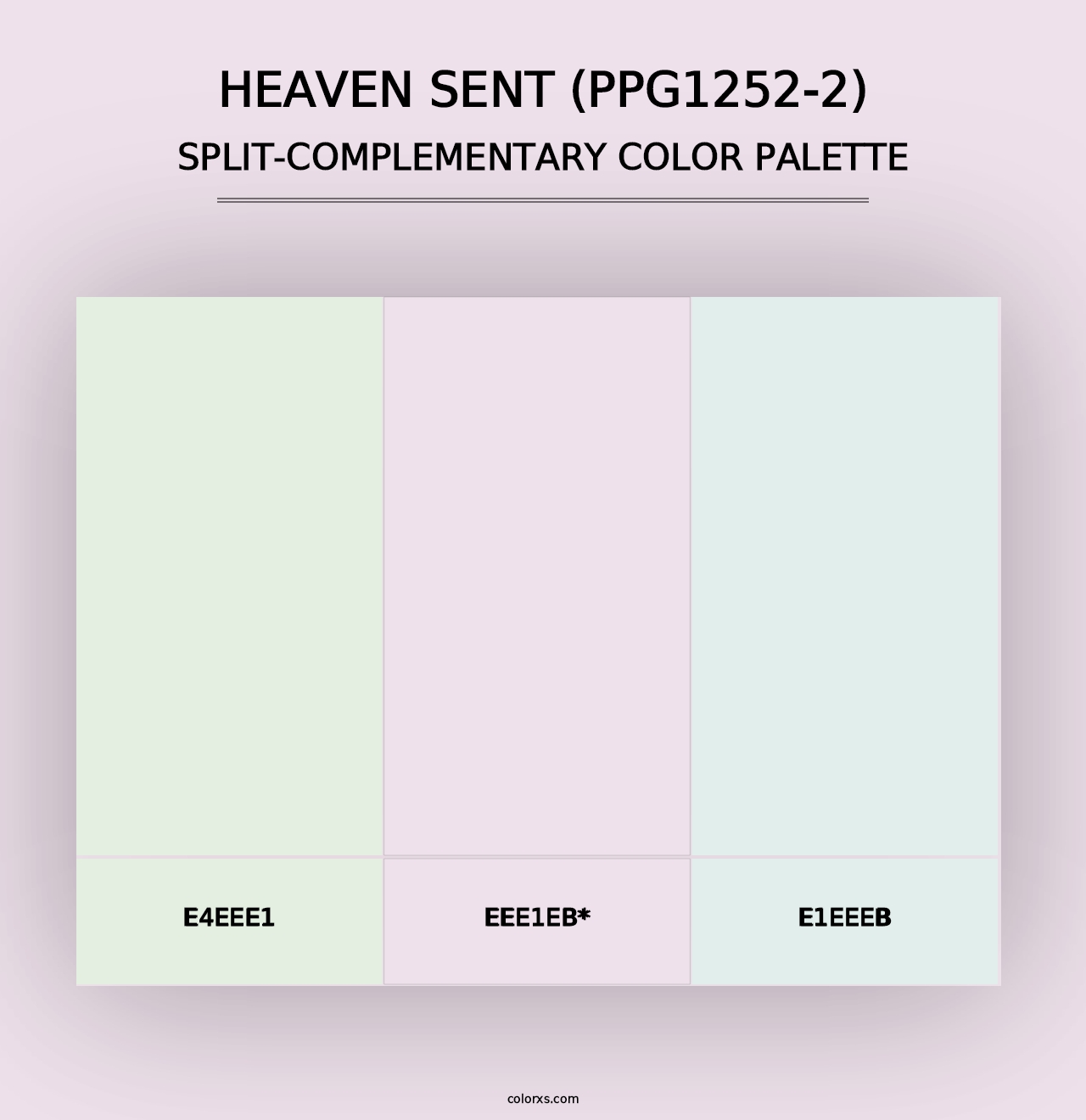 Heaven Sent (PPG1252-2) - Split-Complementary Color Palette