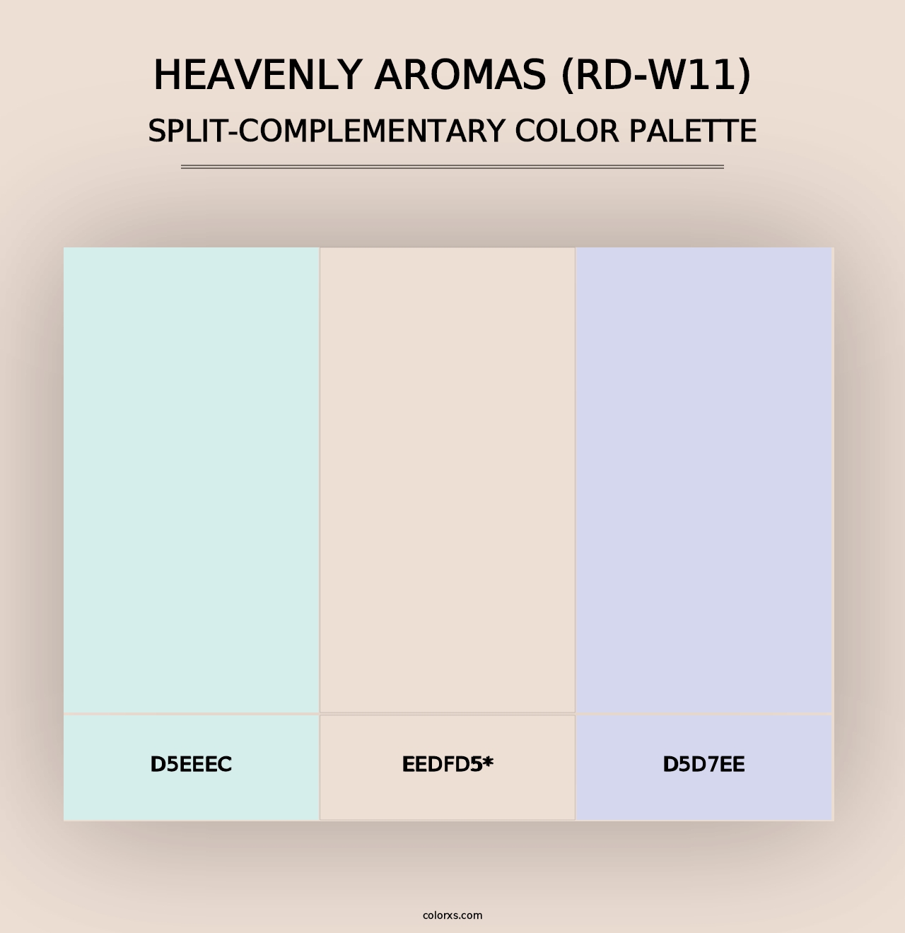 Heavenly Aromas (RD-W11) - Split-Complementary Color Palette