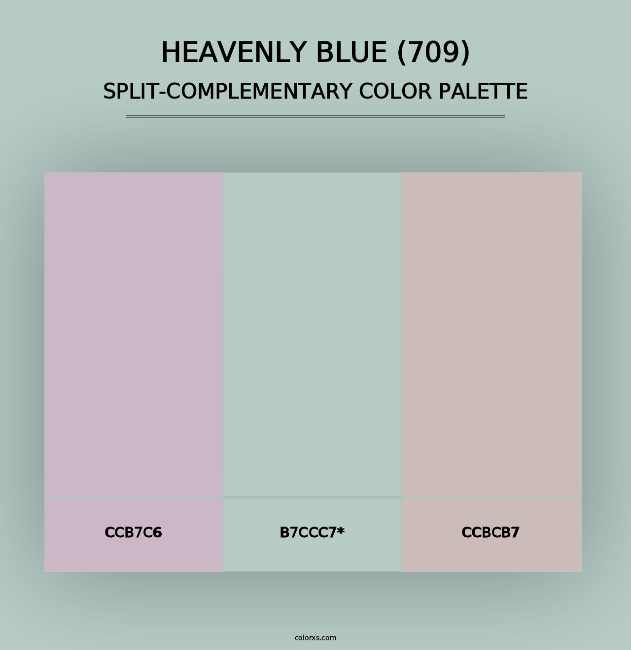 Heavenly Blue (709) - Split-Complementary Color Palette