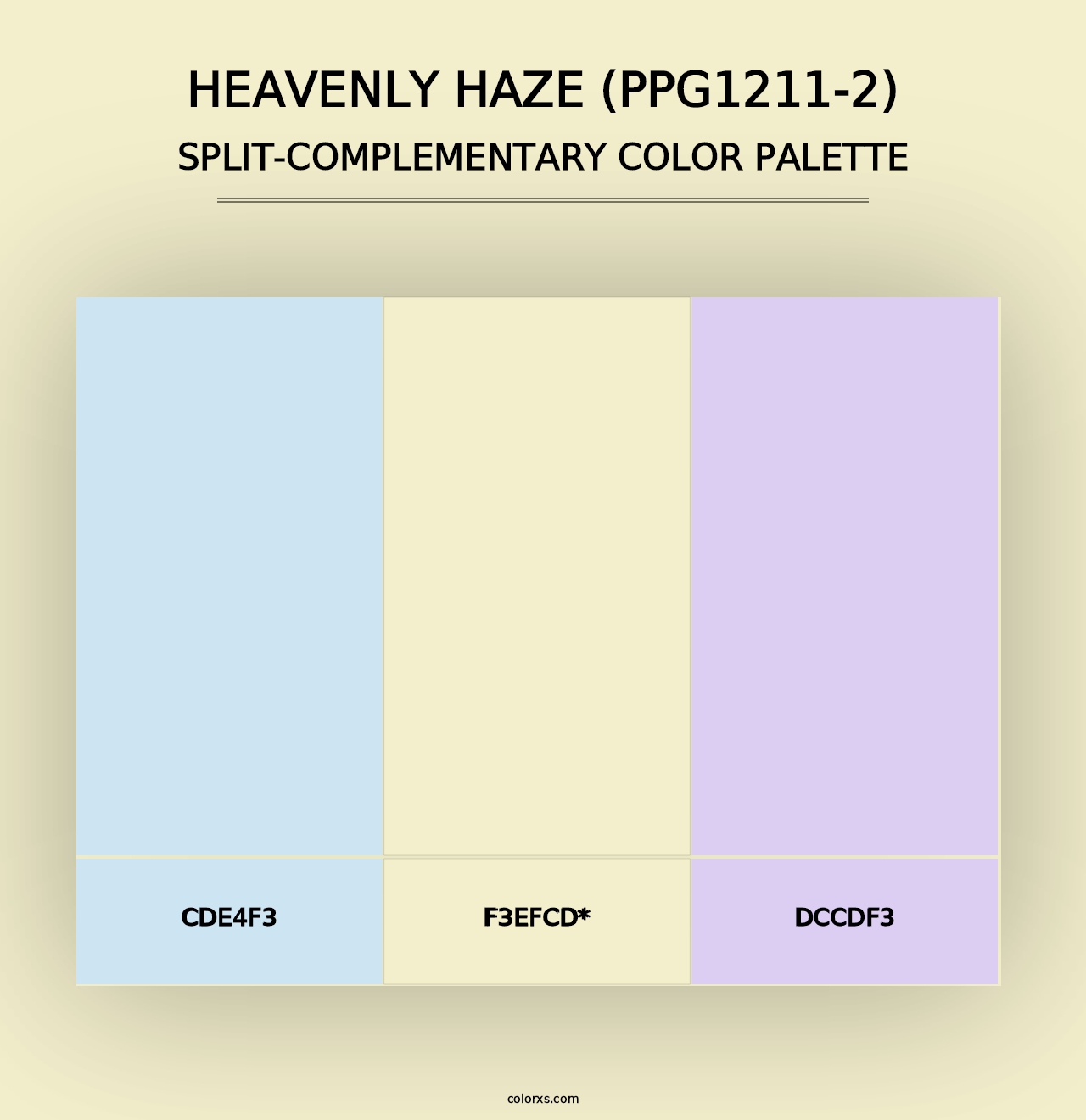 Heavenly Haze (PPG1211-2) - Split-Complementary Color Palette