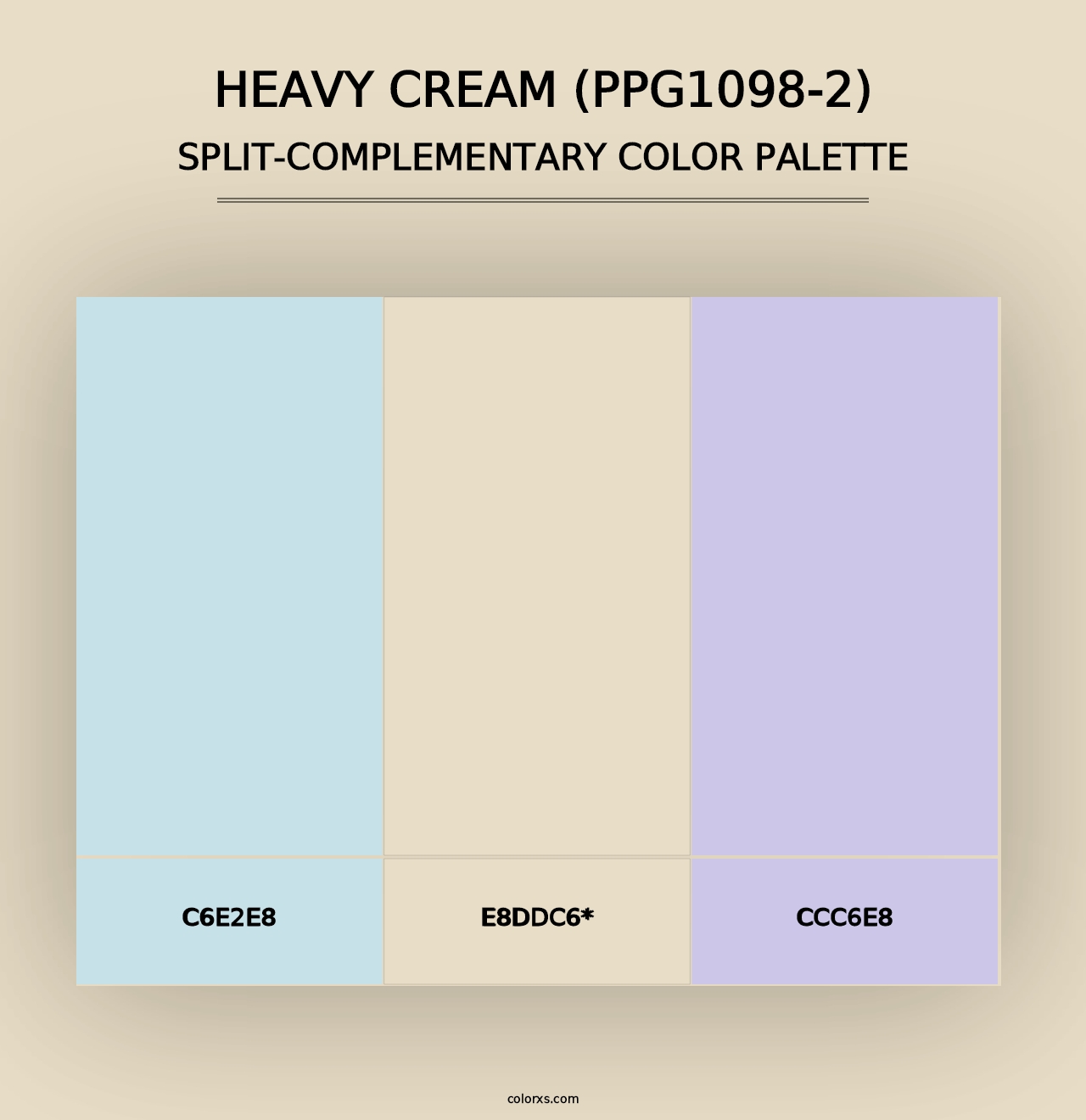 Heavy Cream (PPG1098-2) - Split-Complementary Color Palette