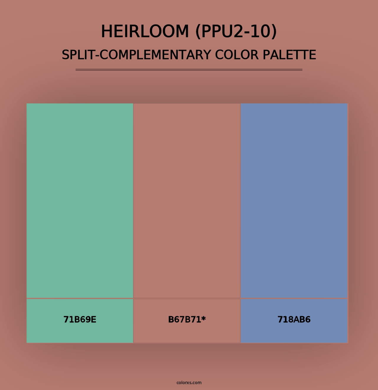 Heirloom (PPU2-10) - Split-Complementary Color Palette