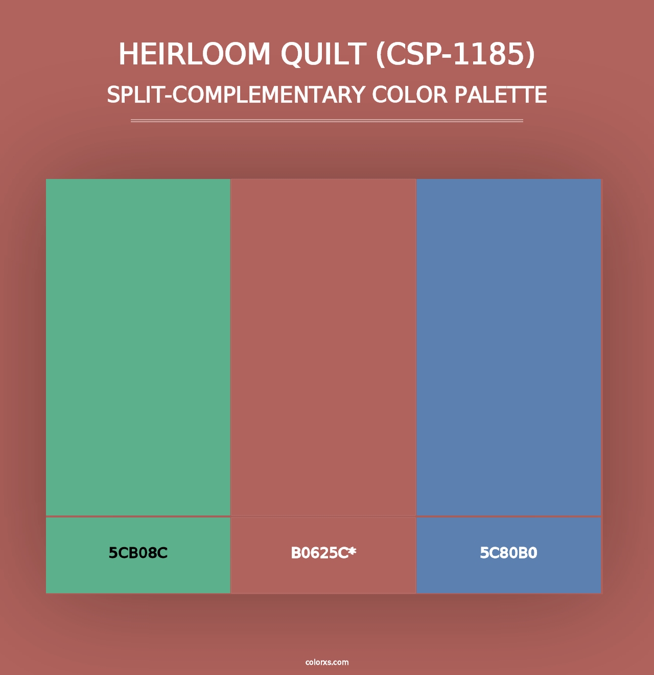 Heirloom Quilt (CSP-1185) - Split-Complementary Color Palette