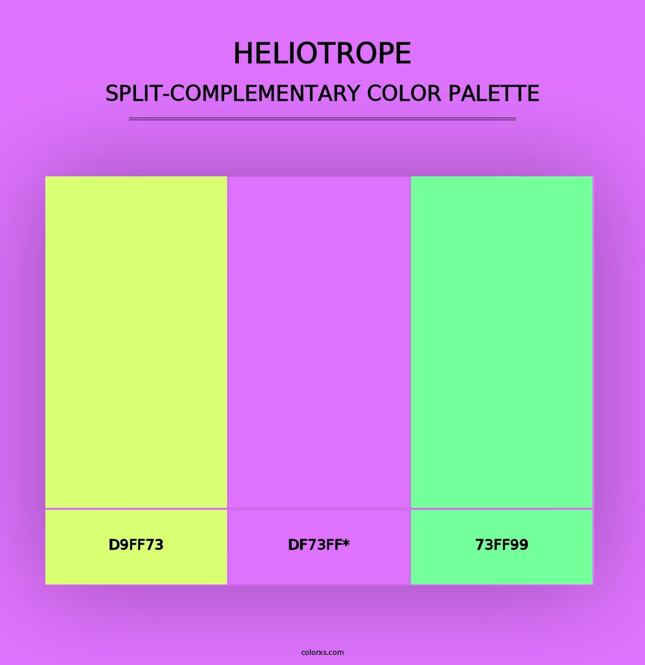 Heliotrope - Split-Complementary Color Palette