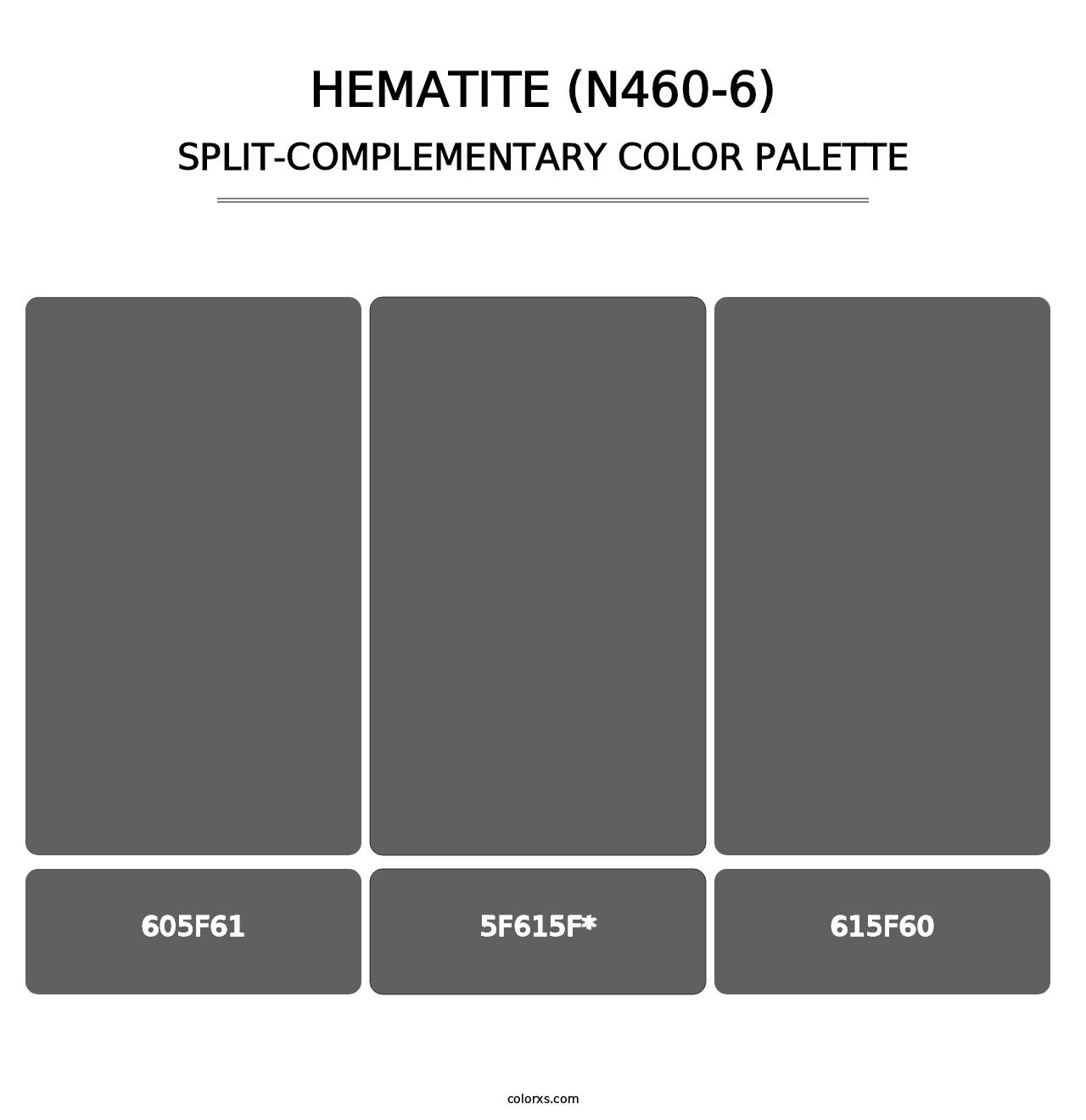 Hematite (N460-6) - Split-Complementary Color Palette