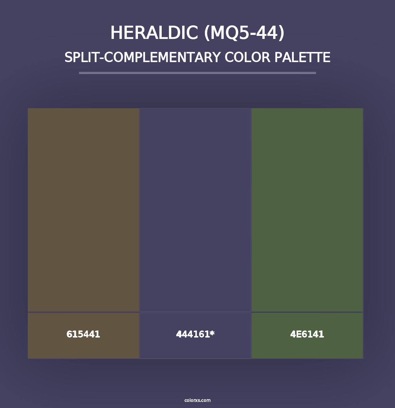 Heraldic (MQ5-44) - Split-Complementary Color Palette