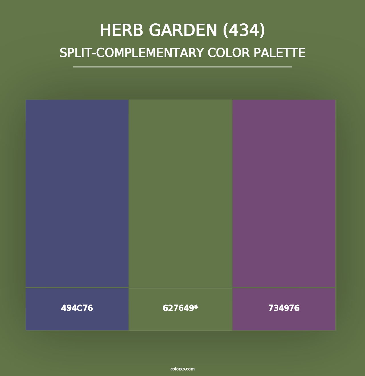 Herb Garden (434) - Split-Complementary Color Palette