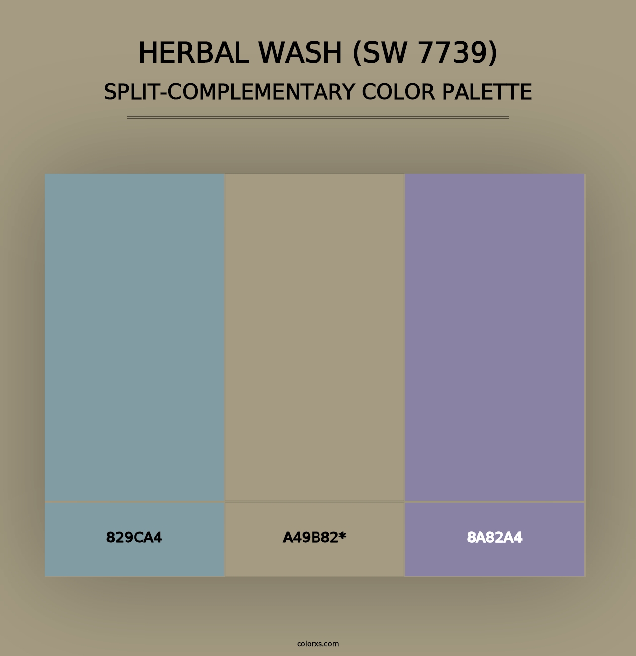 Herbal Wash (SW 7739) - Split-Complementary Color Palette