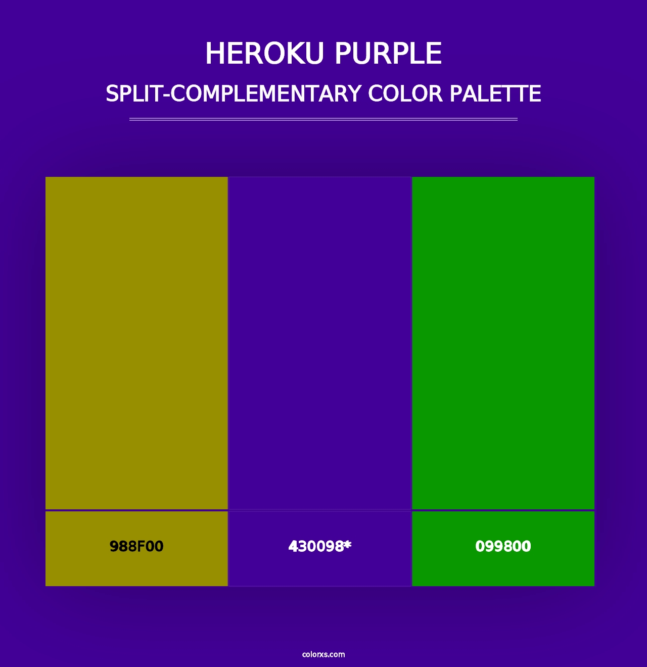 Heroku Purple - Split-Complementary Color Palette