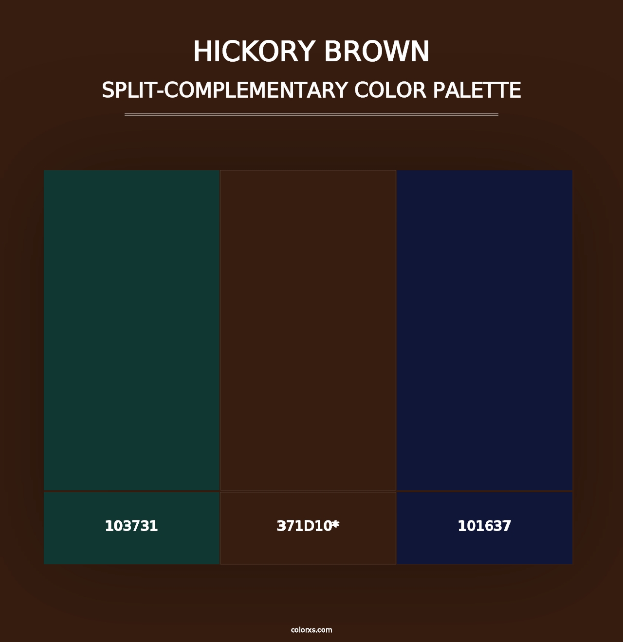 Hickory Brown - Split-Complementary Color Palette