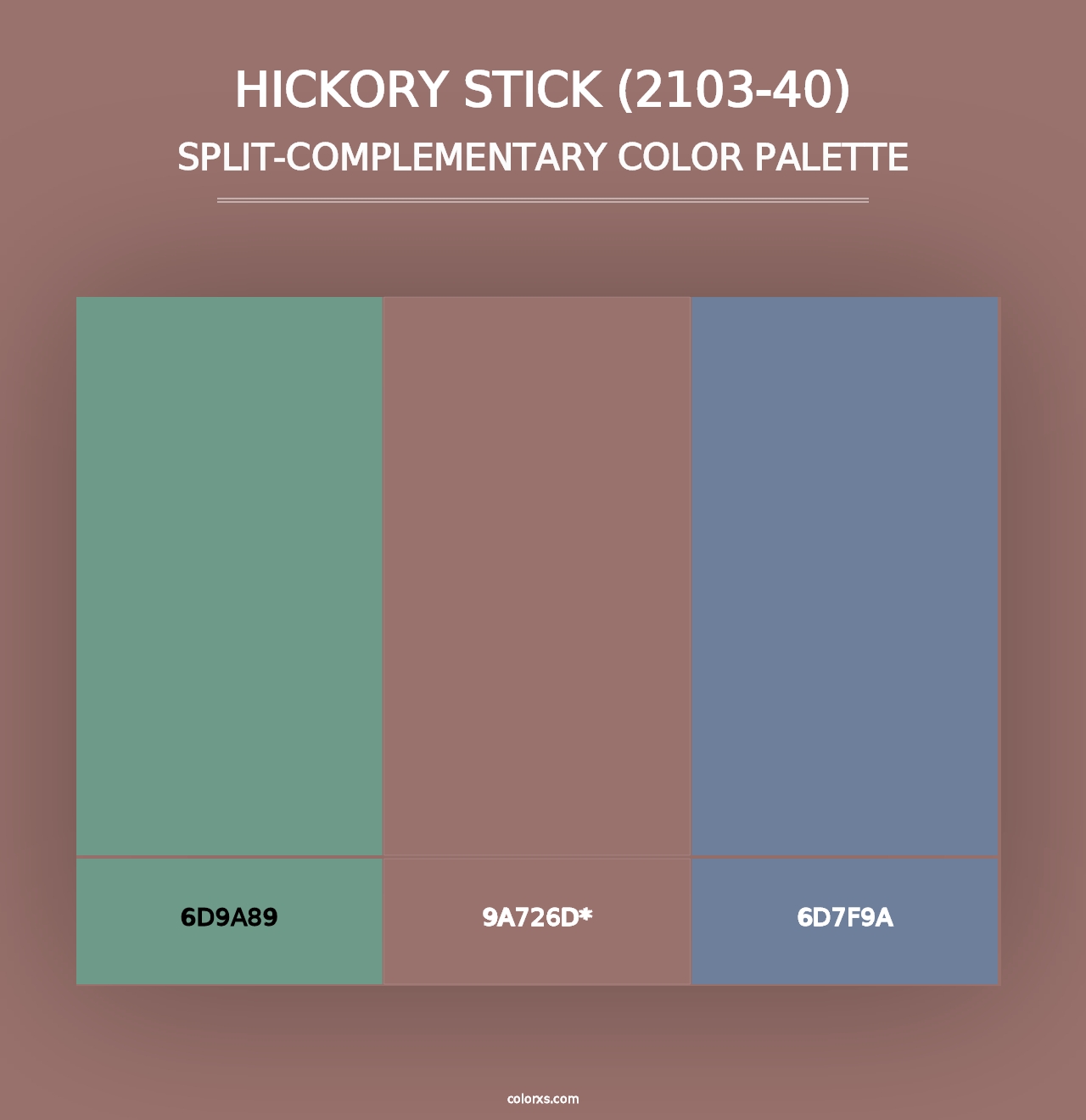 Hickory Stick (2103-40) - Split-Complementary Color Palette