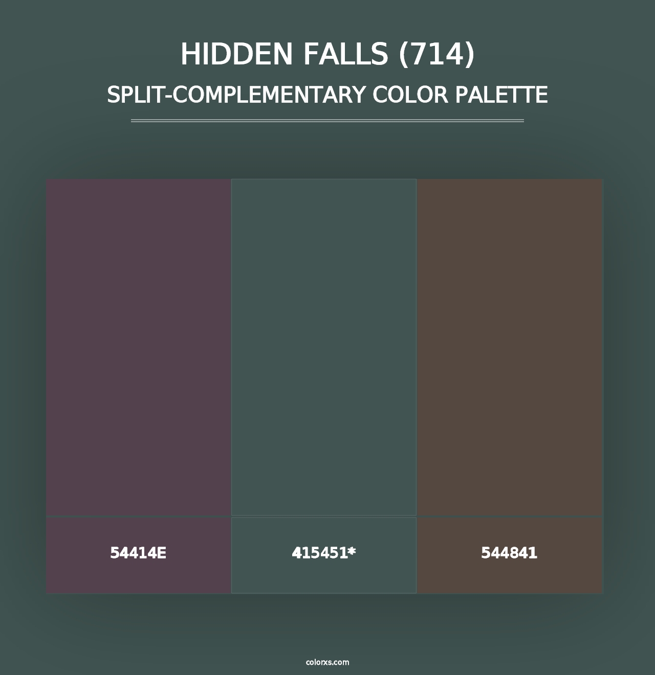 Hidden Falls (714) - Split-Complementary Color Palette