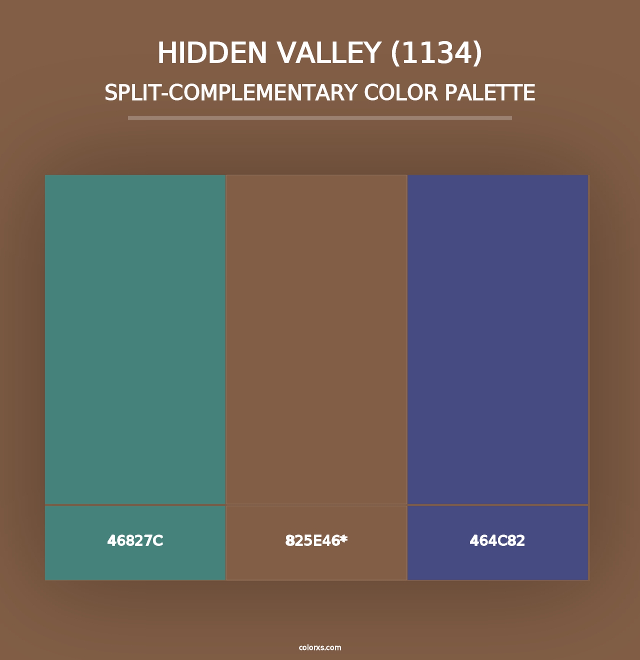 Hidden Valley (1134) - Split-Complementary Color Palette