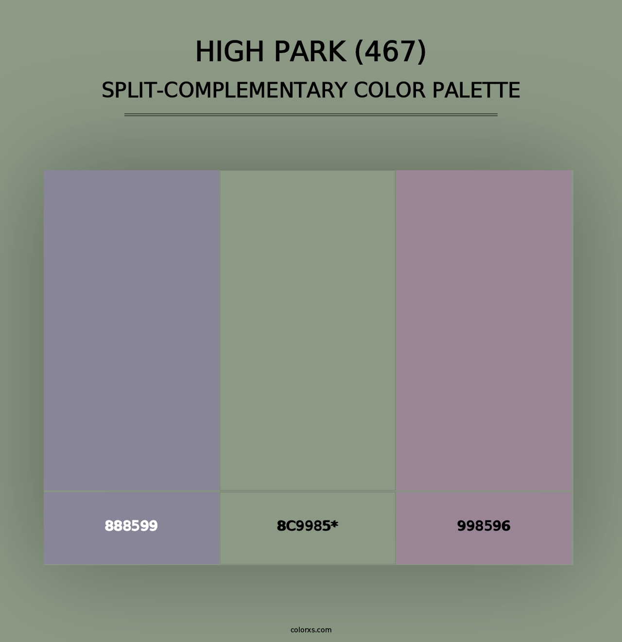 High Park (467) - Split-Complementary Color Palette