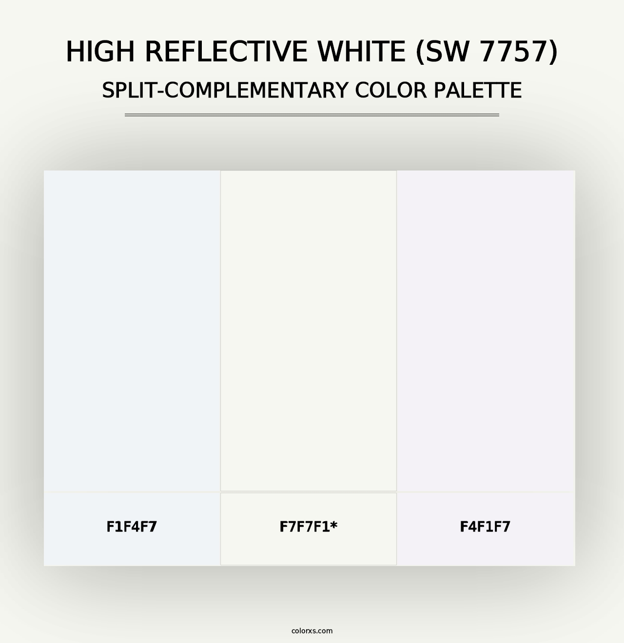 High Reflective White (SW 7757) - Split-Complementary Color Palette