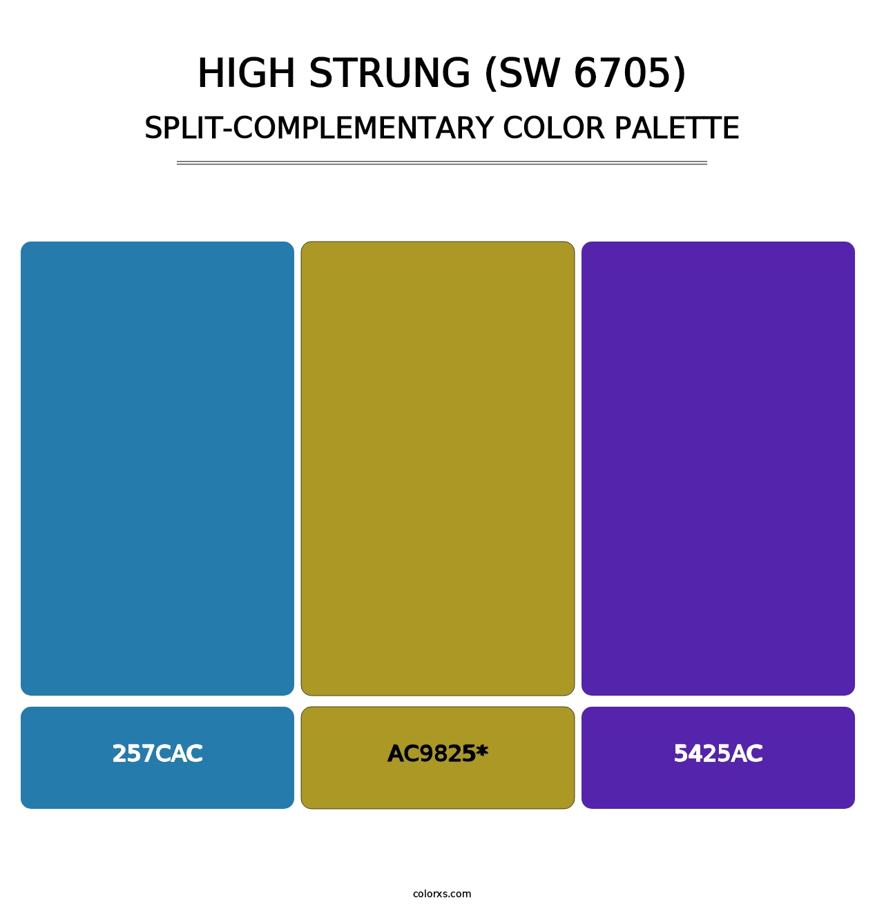 High Strung (SW 6705) - Split-Complementary Color Palette