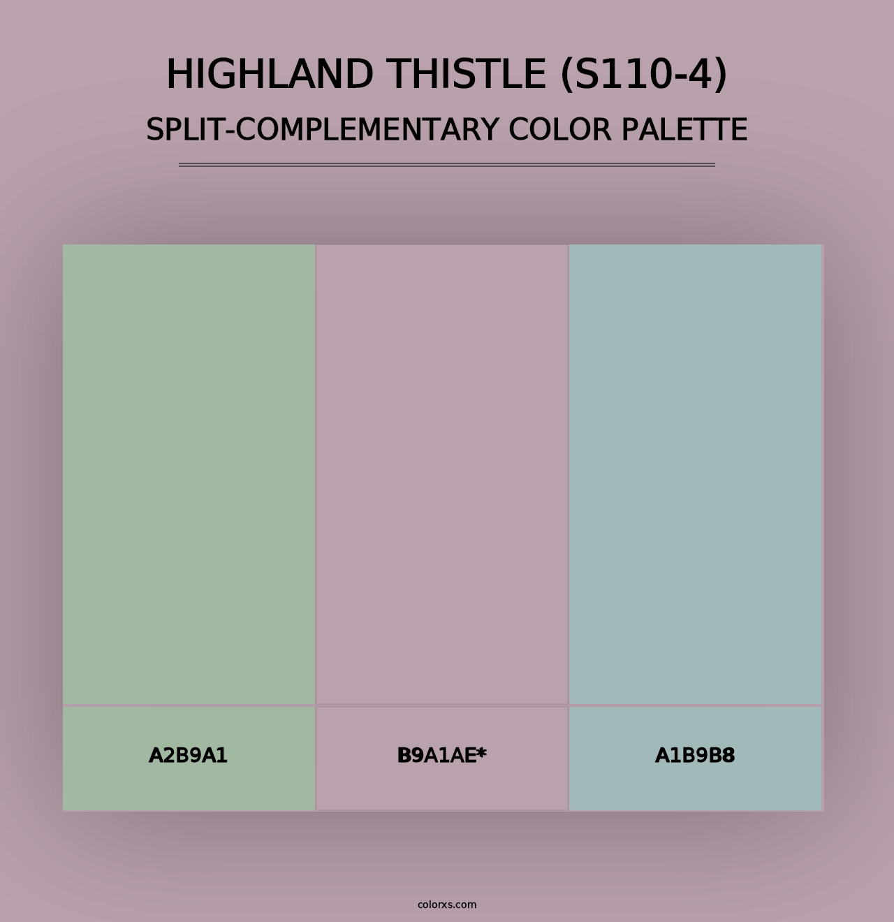 Highland Thistle (S110-4) - Split-Complementary Color Palette