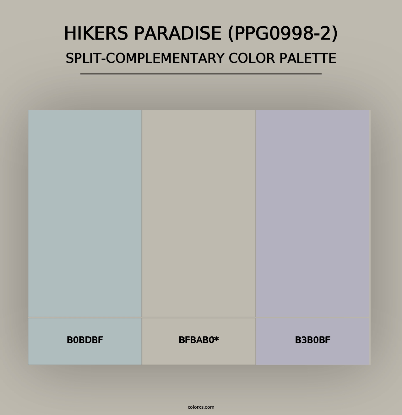 Hikers Paradise (PPG0998-2) - Split-Complementary Color Palette