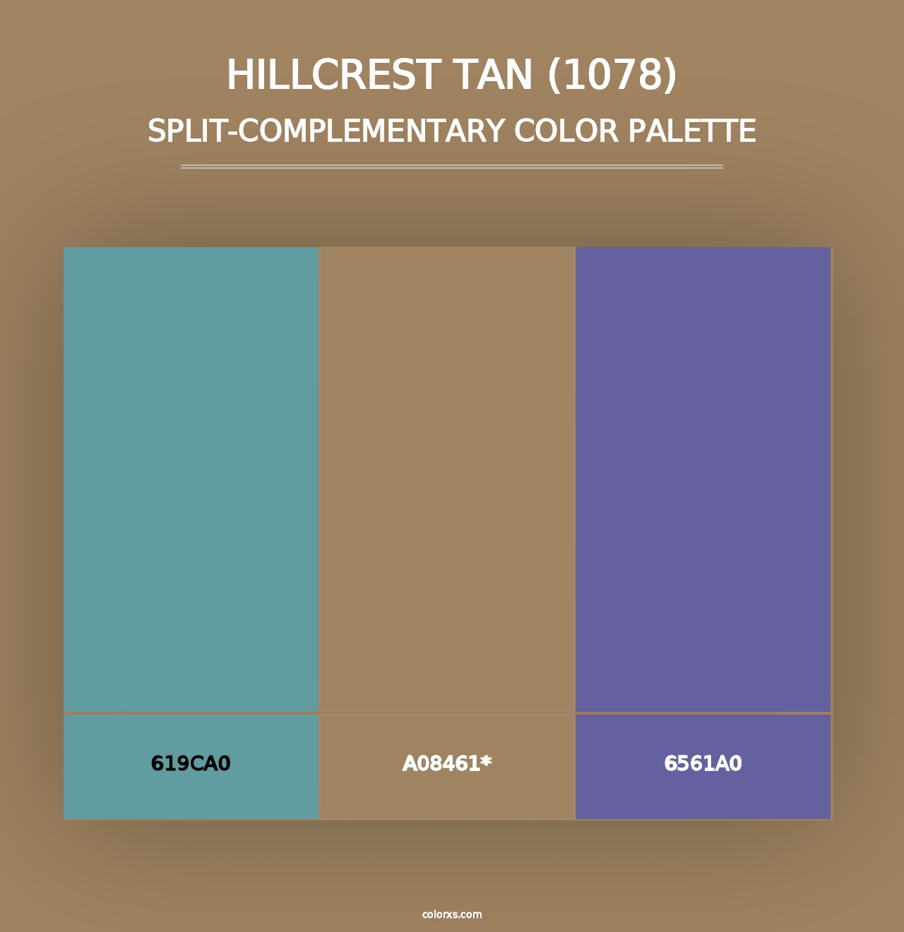 Hillcrest Tan (1078) - Split-Complementary Color Palette