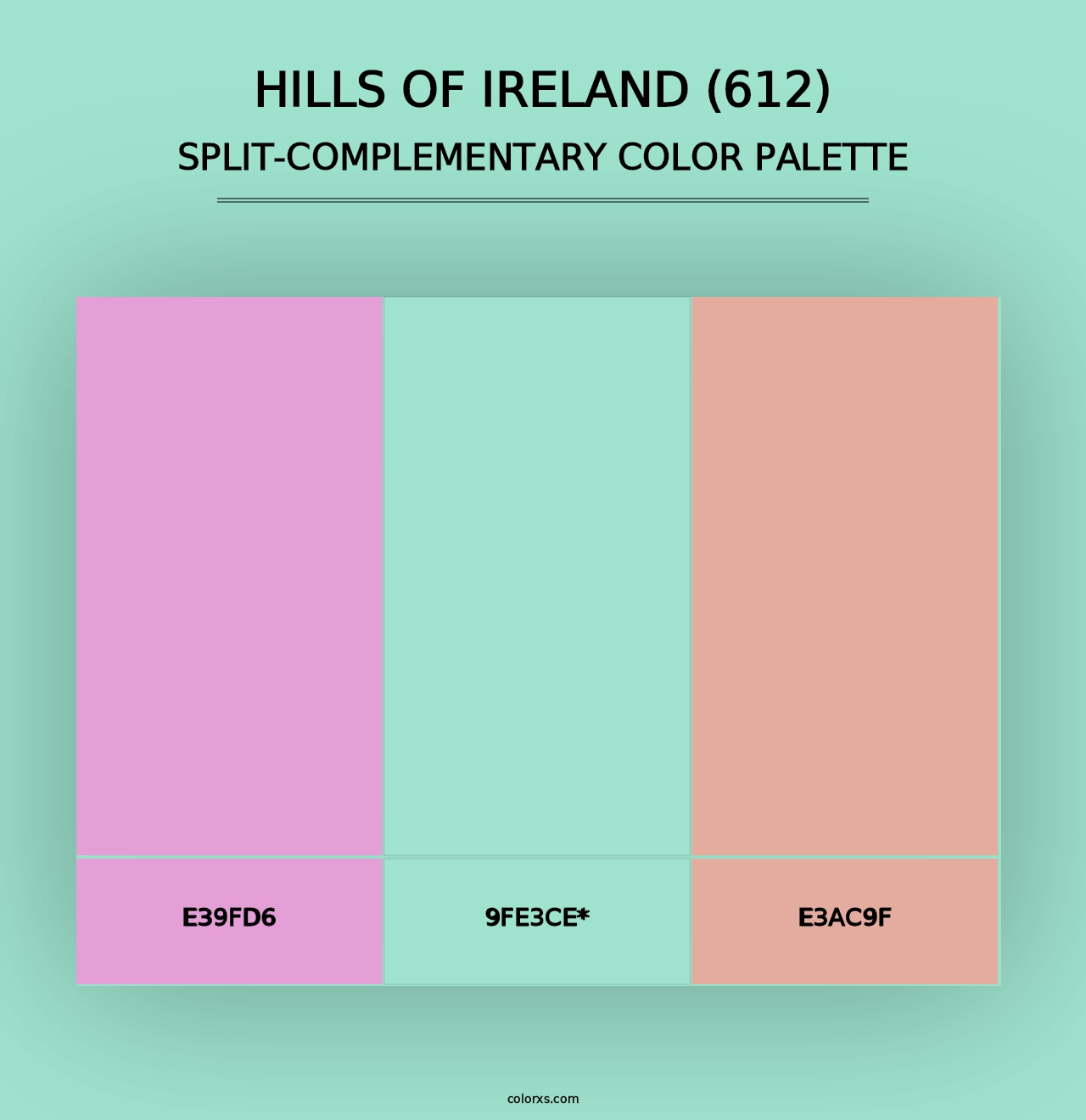 Hills of Ireland (612) - Split-Complementary Color Palette