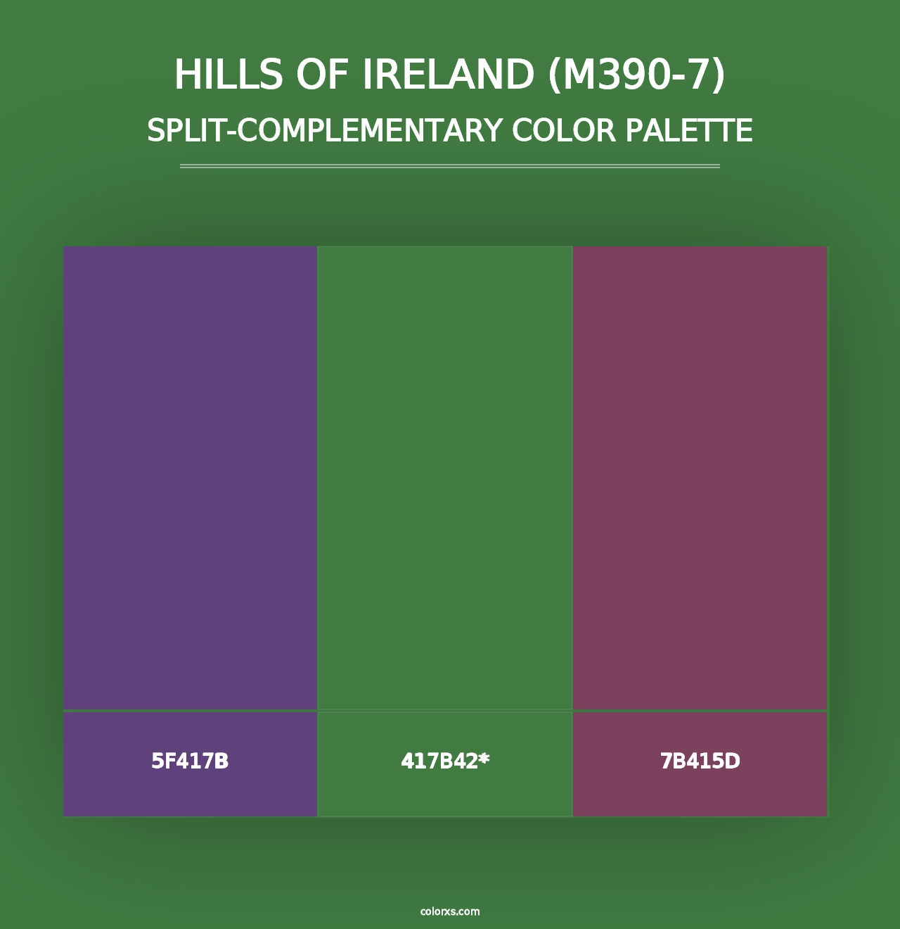 Hills Of Ireland (M390-7) - Split-Complementary Color Palette