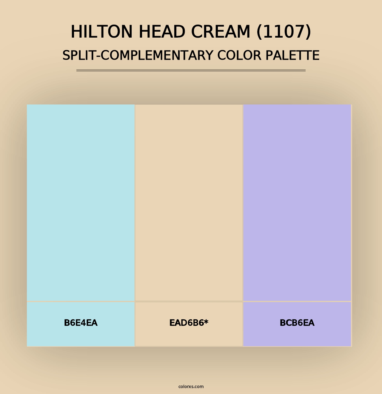 Hilton Head Cream (1107) - Split-Complementary Color Palette